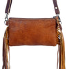 ADBGS142 Mini Crossbody - Hair-On Leather Fringe Bag with Removable Strap