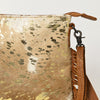 ADBG109 American Darling Hair-On Cowhide Leather Western Small Crossbody Bag with Fringes
