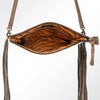 ADBG109 American Darling Hair-On Cowhide Leather Western Small Crossbody Bag with Fringes