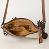 ADBG109 American Darling Hair-On Cowhide Western Crossbody Bag with Leather Fringe Detail