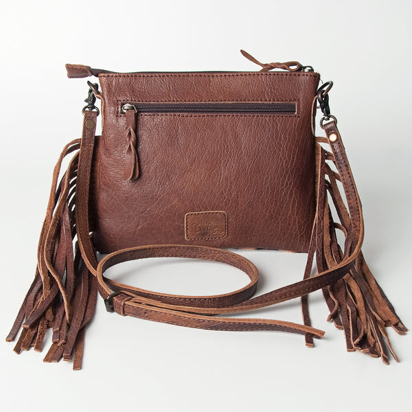 ADBG109 American Darling Hair-On Cowhide Crossbody Bag with Fringe