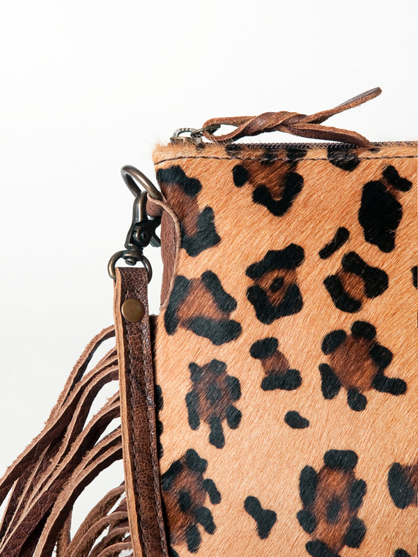 ADBG109 American Darling Hair-On Cowhide Crossbody Bag with Fringe