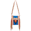 ADBG298 American Darling Cross body Bag - Hand Tooled Floral Leather & Woven Saddle Blanket Purse