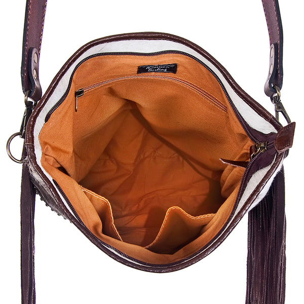 ADBG316 American Darling Hand Tooled Genuine Leather Large Cross body Bag