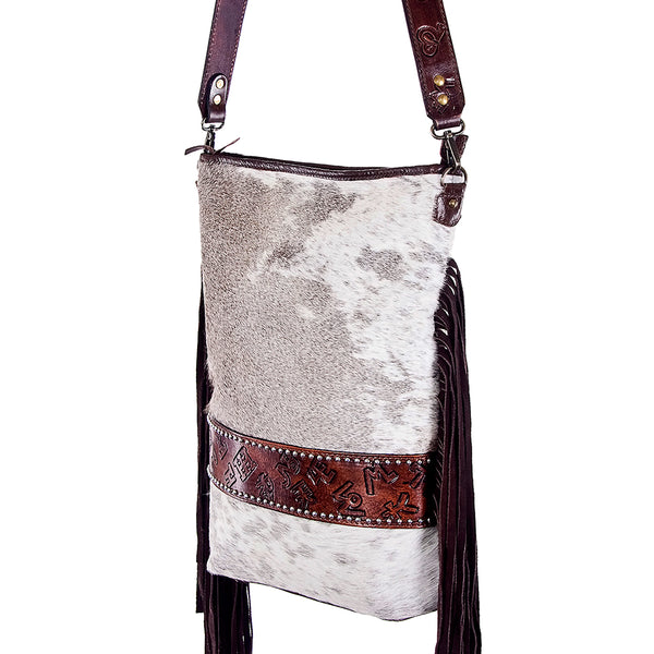 ADBG316 American Darling Hand Tooled Genuine Leather Large Cross body Bag