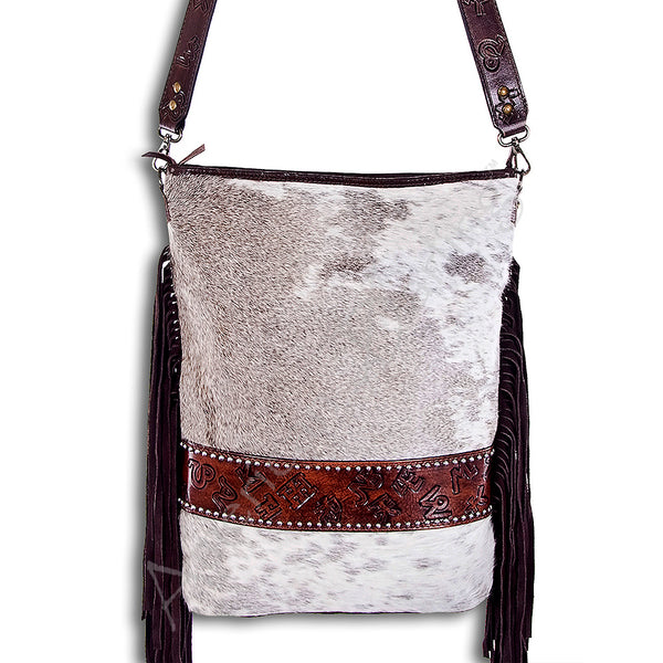 ADBG316 American Darling Hand Tooled Genuine Leather Large Cross body Bag