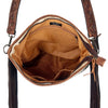 ADBG317 American Darling Hair-on Cowhide & Hand Tooled Leather Large Cross body Bag