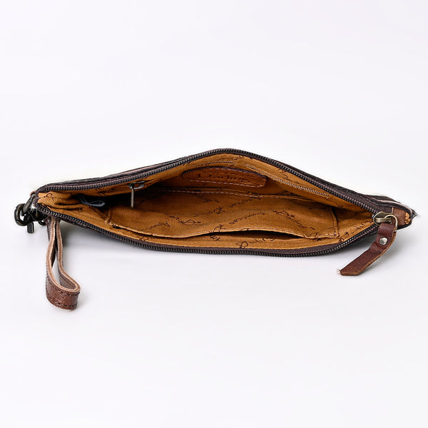 ADBG344 American Darling Genuine Hair On Hide Pattern Leather Western Wristlet