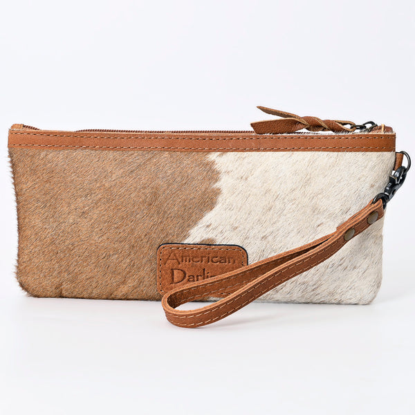 ADBG344 American Darling Hair On Hide Leather Western Style Wristlet Clutch Purse