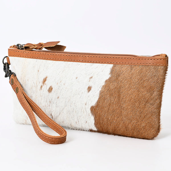 ADBG344 American Darling Hair On Hide Leather Western Style Wristlet Clutch Purse