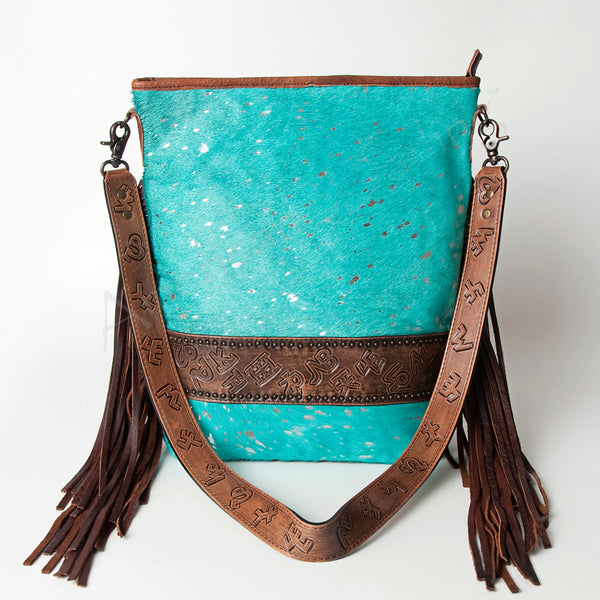 ADBG316 American Darling Hand Tooled Genuine Leather Large Cross body Bag