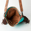 ADBG316 American Darling Hand Tooled Genuine Leather Large Cross body Bag