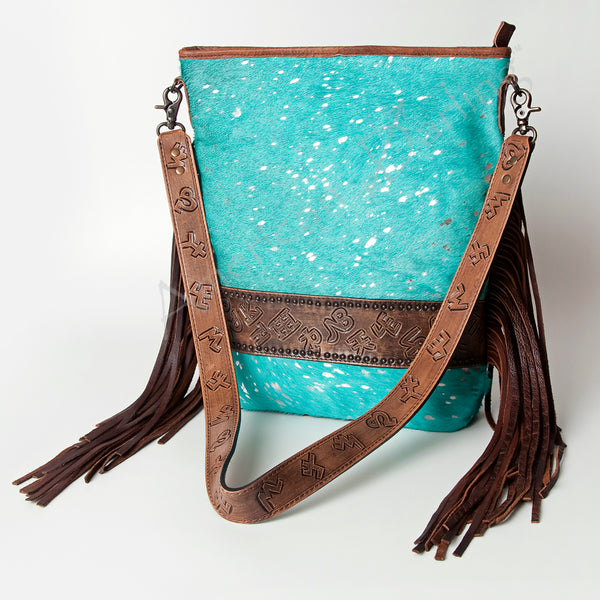 ADBG316 American Darling Hand Tooled Genuine Leather Large Cross body Bag