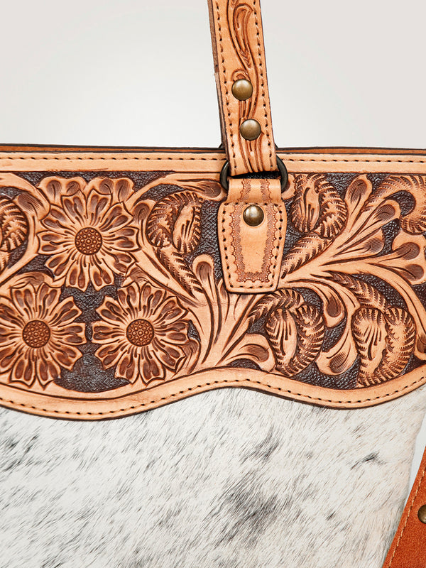 LC-ADBGS111BRW Tote Hair On Genuine Western Leather Women Bag