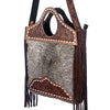ADBG347 American Darling Western Leather Clutch Bag with Hand Tooled Floral Carving