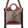 ADBG347 American Darling Western Leather Clutch Bag with Hand Tooled Floral Carving