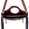 ADBG347 American Darling Western Leather Clutch Bag with Hand Tooled Floral Carving