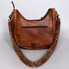 ADBG351 American Darling Western Leather Crossbody Bag with Hair-On Cowhide and Hand Tooled Strap