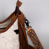 ADBG351 American Darling Western Leather Crossbody Bag with Hair-On Cowhide and Hand Tooled Strap