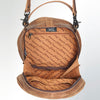ADBG353 American Darling Hand Tooled Floral Leather Canteen Bag Western Crossbody