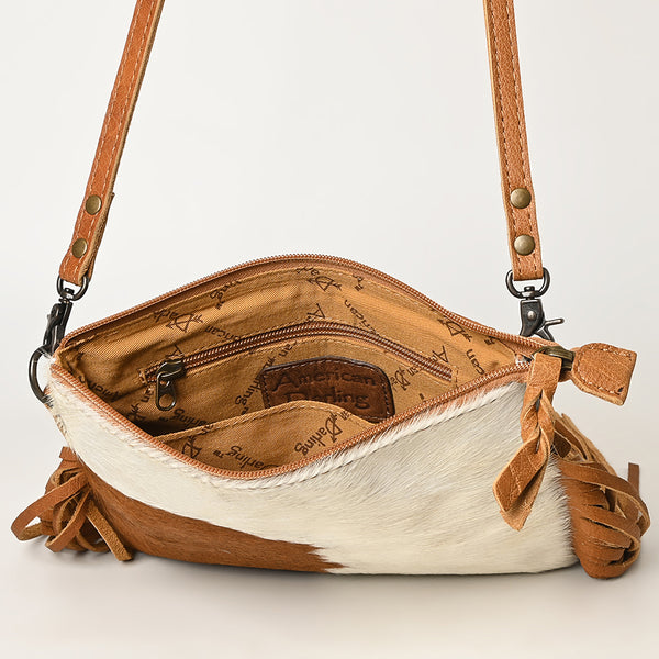 ADBG109 American Darling Hair-On Cowhide Crossbody Bag - Genuine Leather Western Purse