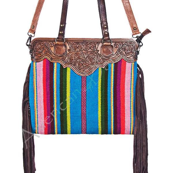 LC-ADBGS144SER8BR Messenger Genuine Western Leather Women Bag Cora