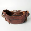 ADBG351 American Darling Western Leather Crossbody Bag with Hair-On Cowhide and Hand Tooled Strap