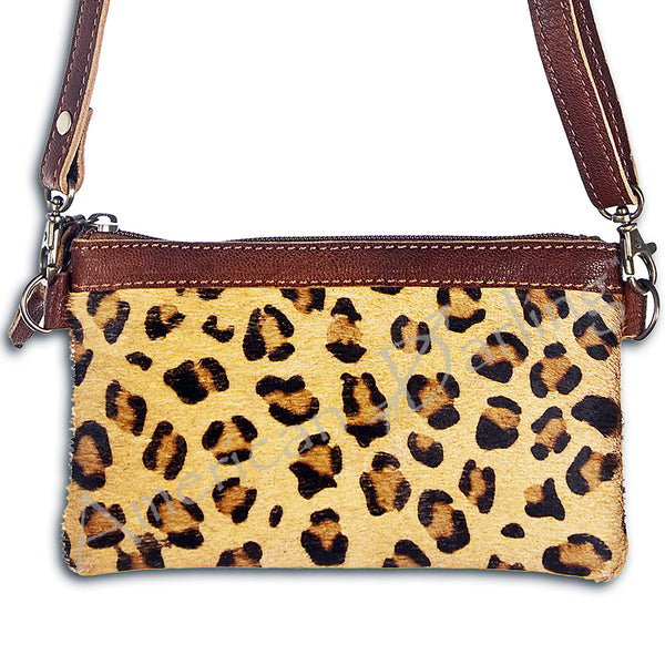 ADBGS142 Mini Crossbody - Hair-On Leather Fringe Bag with Removable Strap