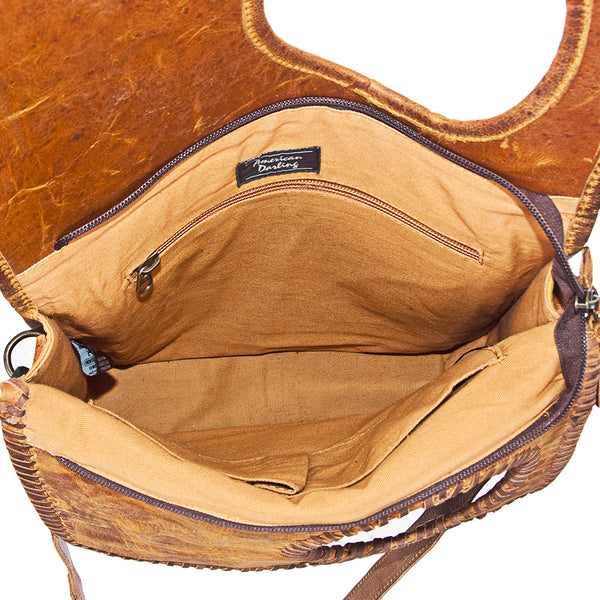 ADBG180 American Darling Hair-On Cowhide & Braided Leather Western Clutch Bag