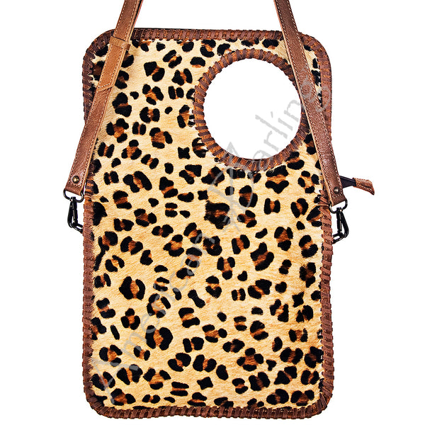 ADBG180 American Darling Hair-On Cowhide & Braided Leather Western Clutch Bag