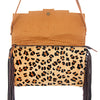 ADBG359 American Darling Hand Tooled Leather Small Cross body Bag with Printed Hair-On Cowhide