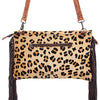ADBG359 American Darling Hand Tooled Leather Small Cross body Bag with Printed Hair-On Cowhide