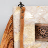 ADBG360 American Darling Hand Tooled Leather Small Cross body Bag with Hair-On Cowhide