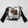 ADBG360 American Darling Hand Tooled Leather Small Cross body Bag with Hair-On Cowhide