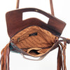 ADBG360 American Darling Hand Tooled Leather Small Cross body Bag with Hair-On Cowhide