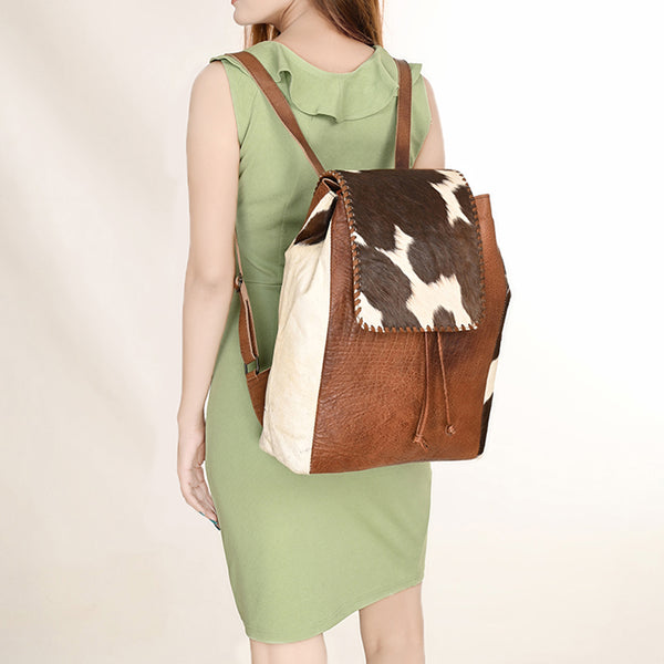 ADBG363 American Darling Backpack Bag Handcrafted Hair-On Cowhide Western Leather