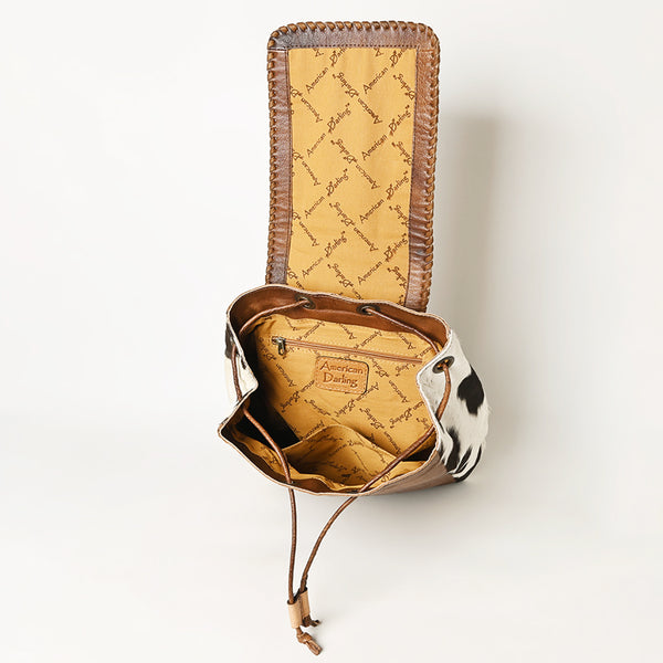 ADBG363 American Darling Backpack Bag Handcrafted Hair-On Cowhide Western Leather