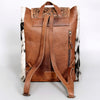 ADBG363 American Darling Hand Tooled Leather Backpack Bag with Hair-On Cowhide