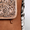 ADBG363 American Darling Hand Tooled Leather Backpack Bag with Hair-On Cowhide