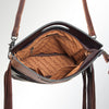LC-ADBGS145ACTRQBR Clutch Genuine Western Leather Women Bag