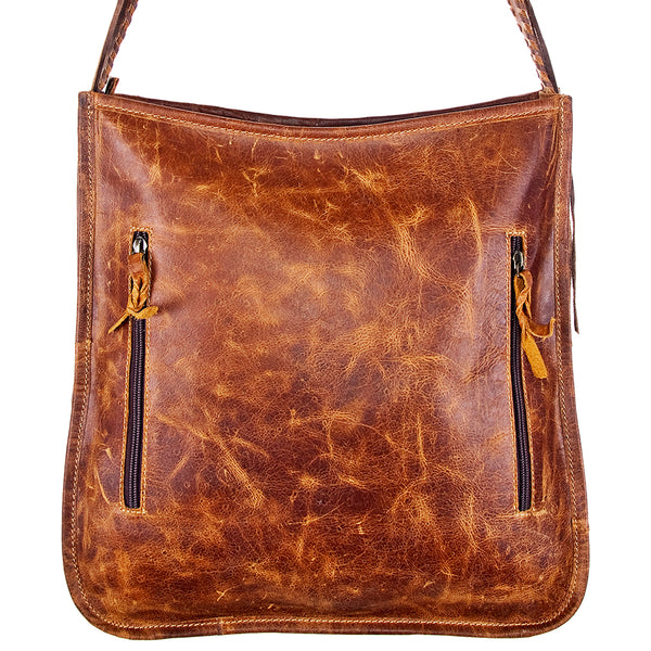 ADBG115 American Darling Saddle Blanket Crossbody -Tooled Leather Western Bag