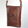 ADBG379 American Darling Hand Tooled Leather Large Cross body Bag Western Luxe Crossbody