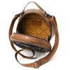 ADBG352BRW American Darling Western Leather Canteen Bag with Hair-On Cowhide and Rivets