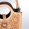 ADBG500 American Darling Hand Tooled Floral Leather Western Tote Bag