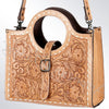 ADBG500 American Darling Hand Tooled Floral Leather Western Tote Bag