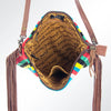 ADBG236 American Darling Handcrafted Western Cross body Bag with Saddle Blanket and Fringes
