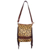 ADBG356 American Darling Large Cross body Bag Hand Tooled Leather Hair-On Cowhide Purse