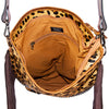 ADBG356 American Darling Large Cross body Bag Hand Tooled Leather Hair-On Cowhide Purse