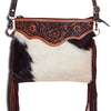 ADBG402 American Darling Hand Tooled Leather Hair-On Small Cross body Bag