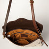 ADBG405 Luxury Hair on Hide Envelope Bag with Intricate Hand-Tooled Leather Details